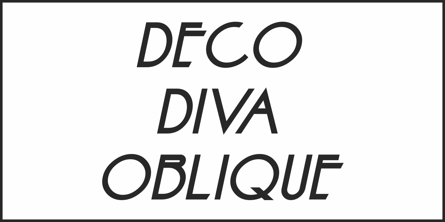 Beispiel einer Deco Diva JNL-Schriftart #3